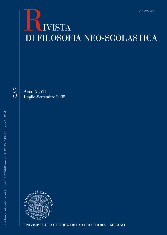 RIVISTA DI FILOSOFIA NEO-SCOLASTICA - 2005 - 3