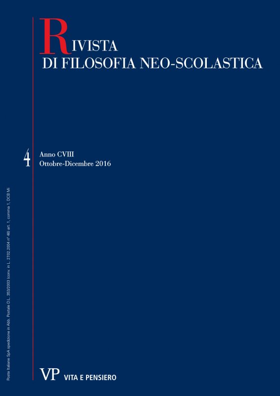 RIVISTA DI FILOSOFIA NEO-SCOLASTICA - 2016 - 4